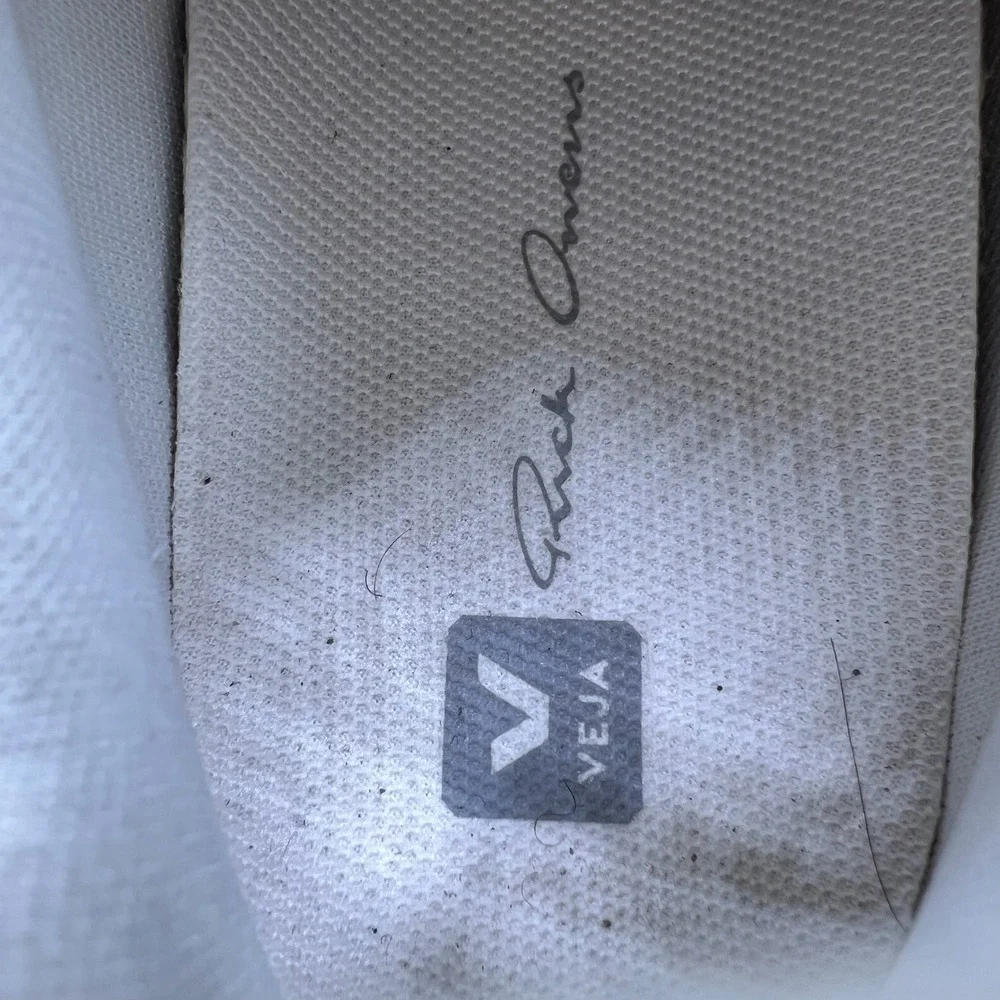 Veja x Rick‎ Owens Hiking Sneakers Men's Size 12 White Pearl Chunky Low Top